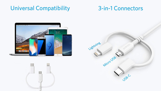 Anker PowerLine II 3-in-1 Cable | $11 | Amazon | Promo code ANKER3IN1